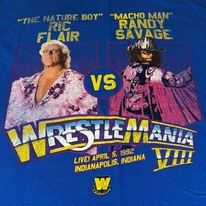 WWF Ric Flair vs. Macho Man Randy Savage Wrestlemania T-shirt